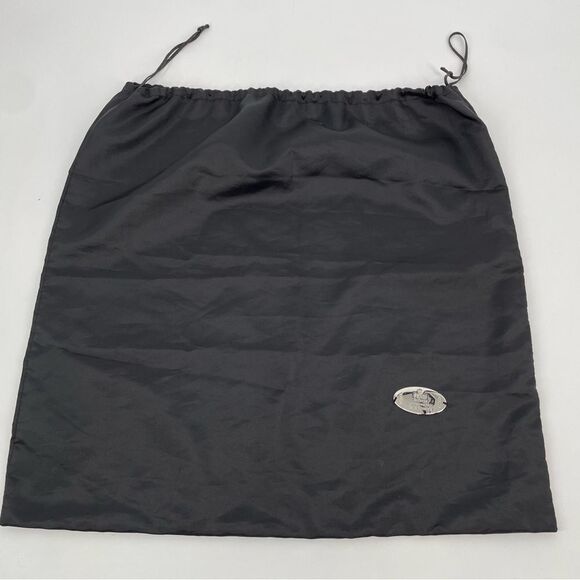 FENDI Large Drawstring Dustbag Black Metal Emblem 23x23 - Picture 2 of 4